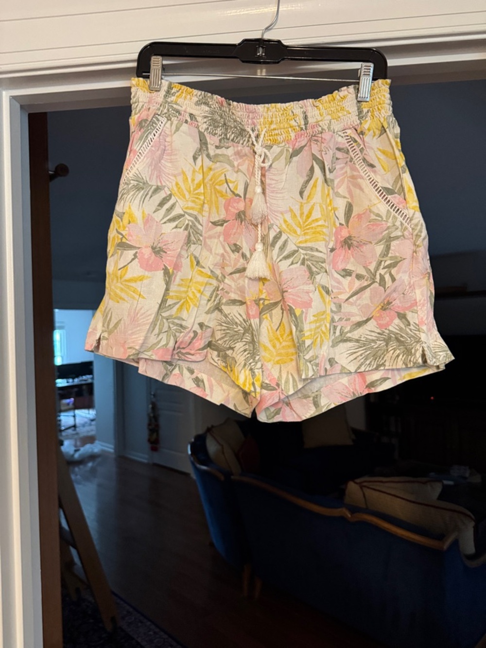 Briggs New York Pink, Yellow & Green Floral Drawstring Shorts